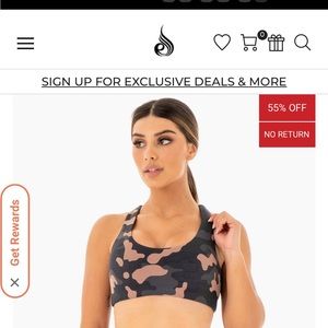 Ryderwear size medium camo sport bra euc